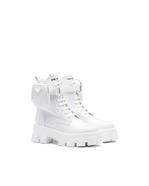 prada boots weiss|Prada nylon boots.